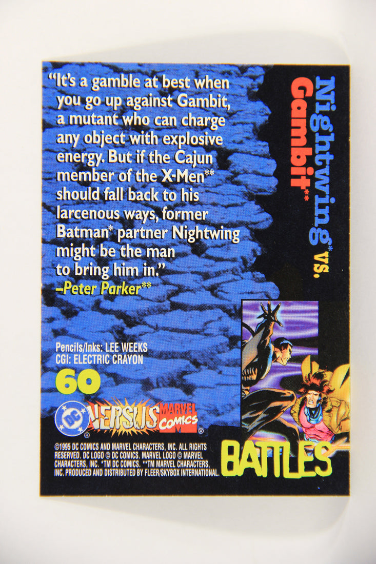 DC Versus Marvel Comics 1995 Trading Card #60 Nightwing Vs Gambit ENG L018620