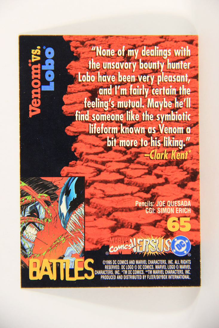 DC Versus Marvel Comics 1995 Trading Card #65 Venom Vs Lobo ENG L018622