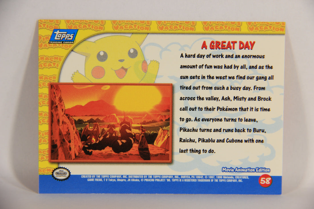 Pokémon Card First Movie #58 A Great Day Blue Logo 1st Print ENG L018649