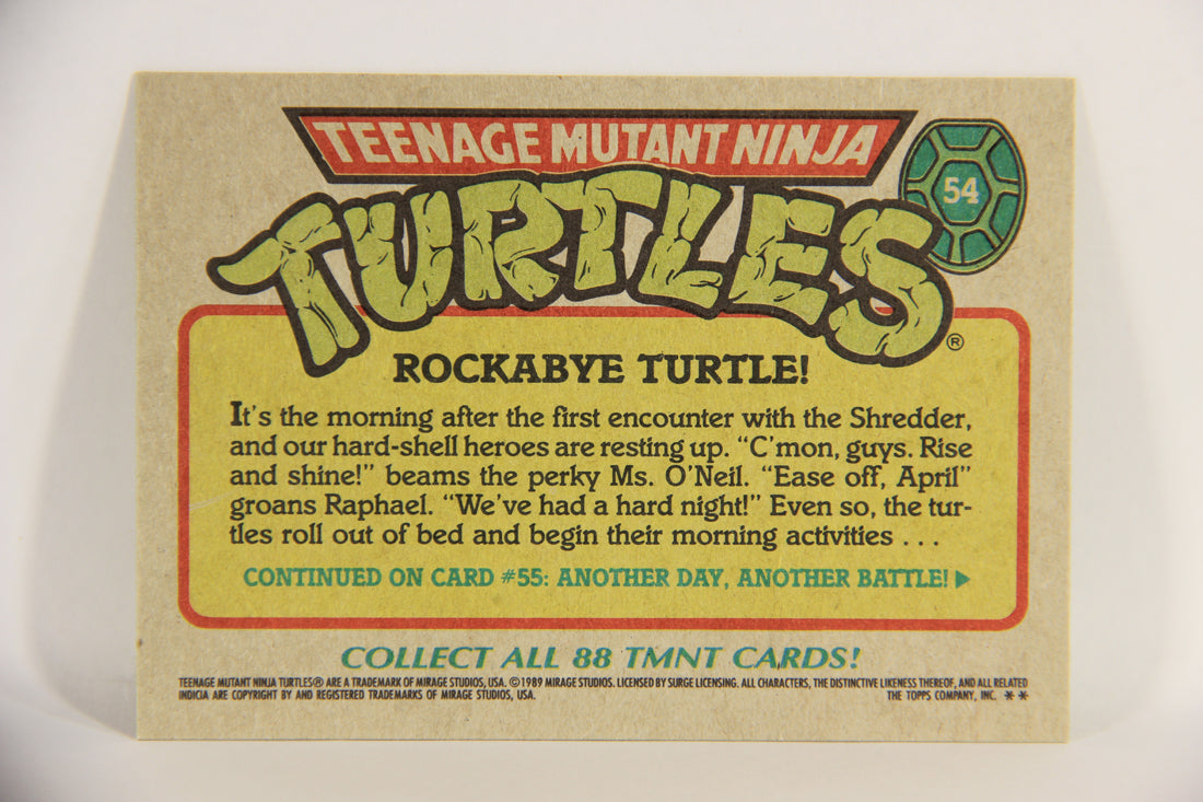 Teenage Mutant Ninja Turtles 1989 Trading Card #54 Rockabye Turtle ENG L018664