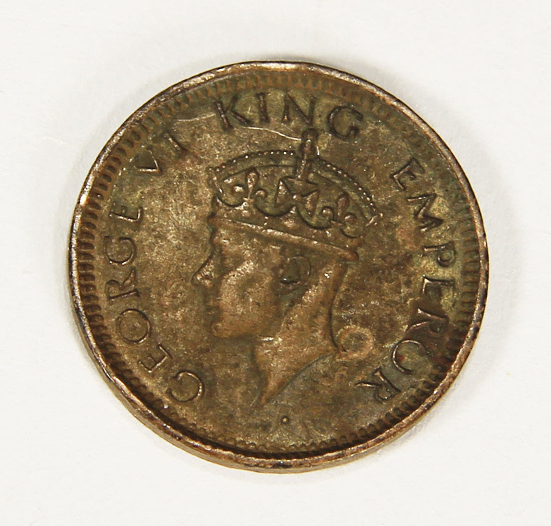 1941 (b) India British 1/12 Anna King George VI - Mumbai Bombay KM#527 Coin L018682