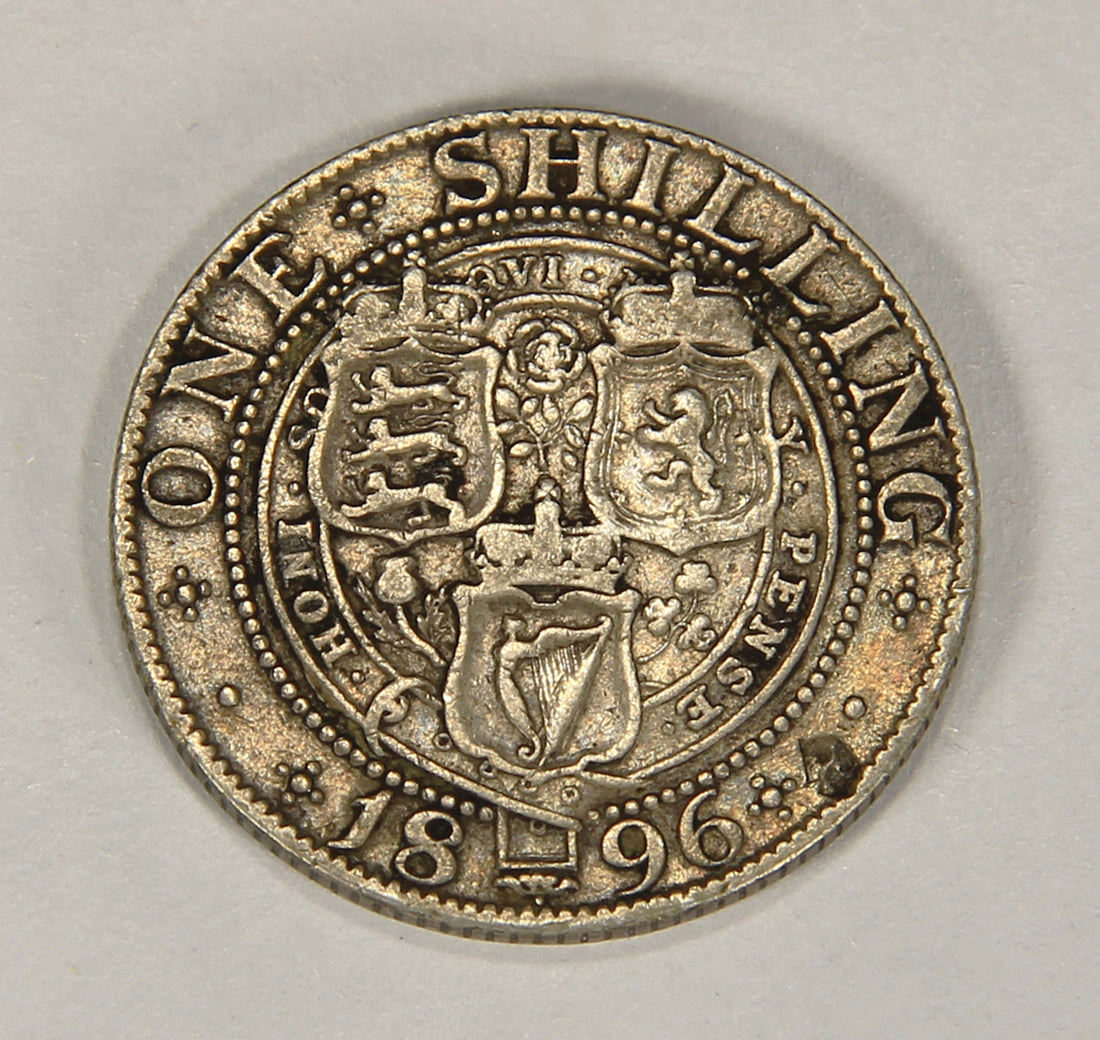 1896 Great Britain One Shilling Queen Victoria - Silver Coin 1 Shilling L018688