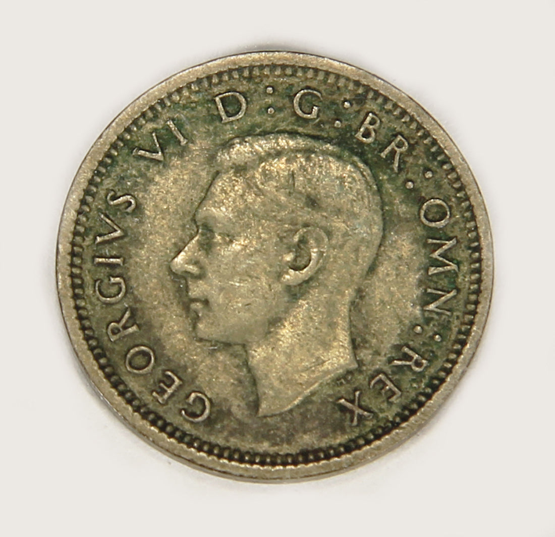 1938 Great Britain 3 Pence George VI - KM#848 Silver Coin Threepence L018694