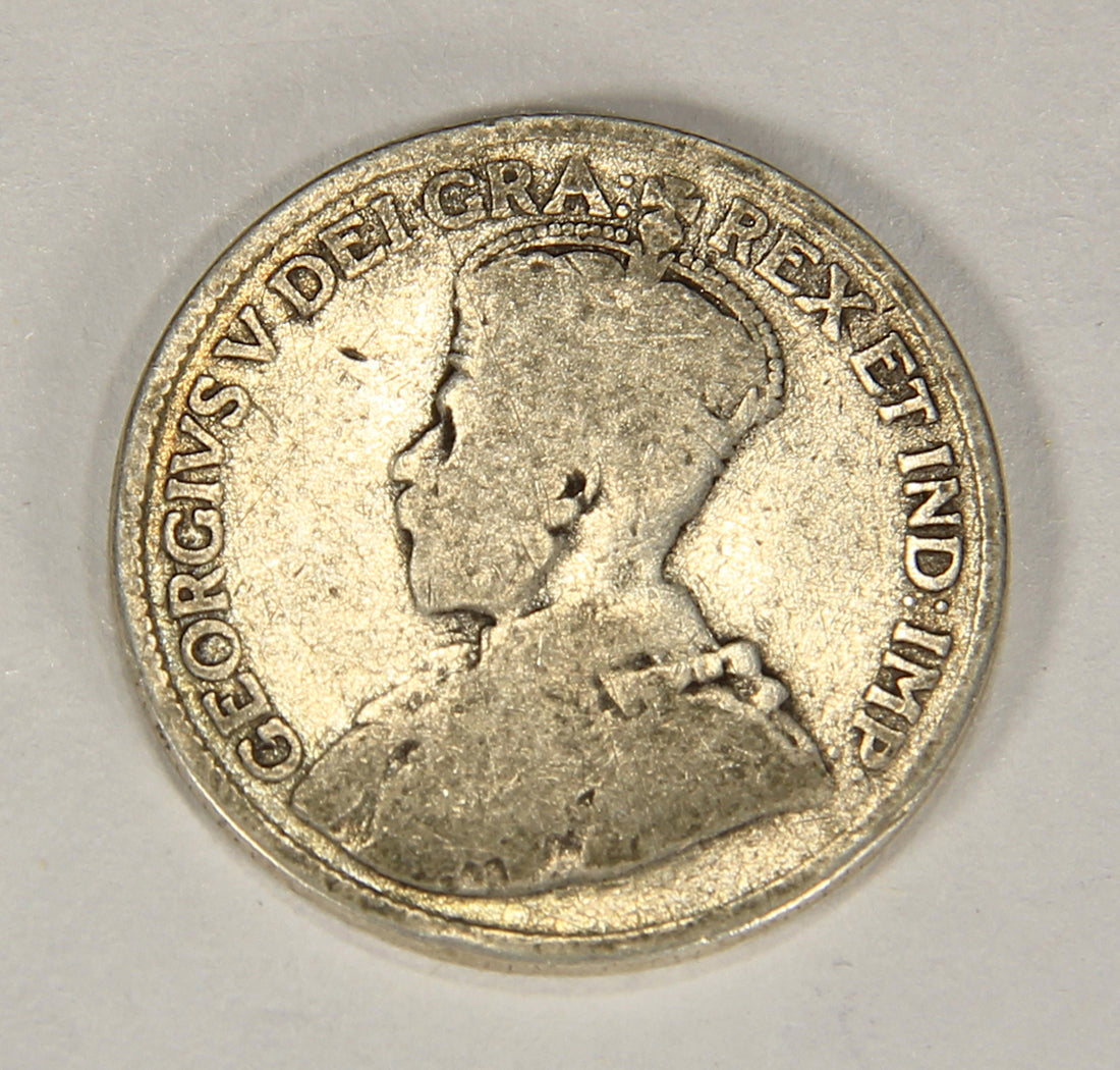 1918 Canada 25 Cents King George V Silver Coin KM#24 Twenty-Five Cents L018700