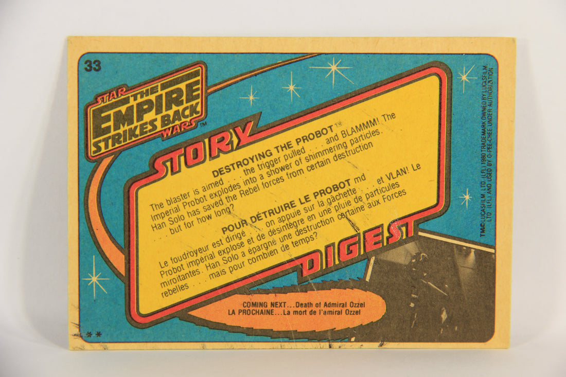Star Wars Empire Strikes Back Trading Card #33 Destroying The Probot ENG L018731