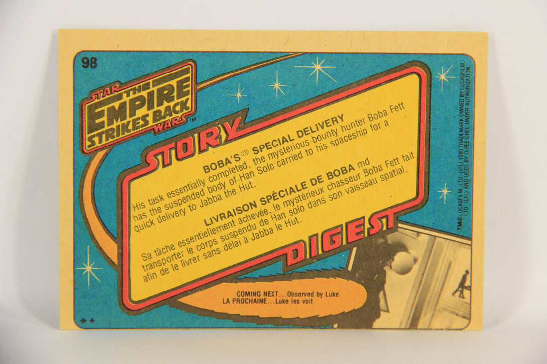 Star Wars Empire Strikes Back Card #98 Boba's Special Delivery FR-ENG OPC L018746