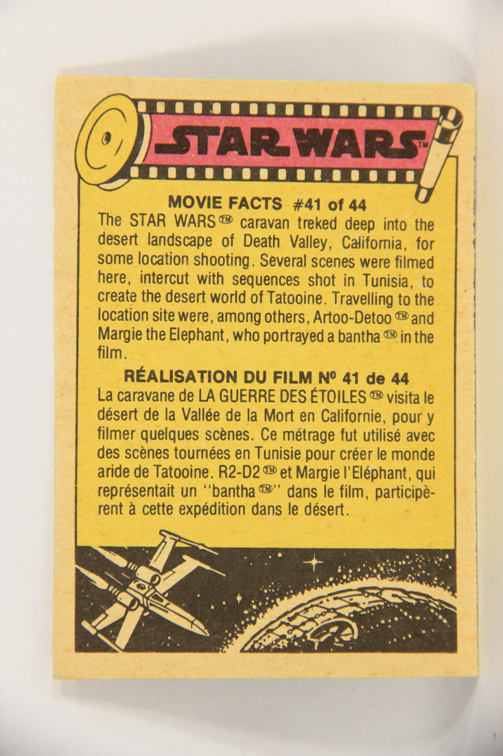 Star Wars 1977 Trading Card #217 The Cantina Musicians FR-ENG OPC L018864