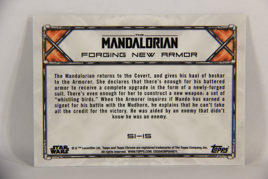 Star Wars 2022 Mandalorian Beskar Card #S1-15 Forging New Armor Refractor L018888