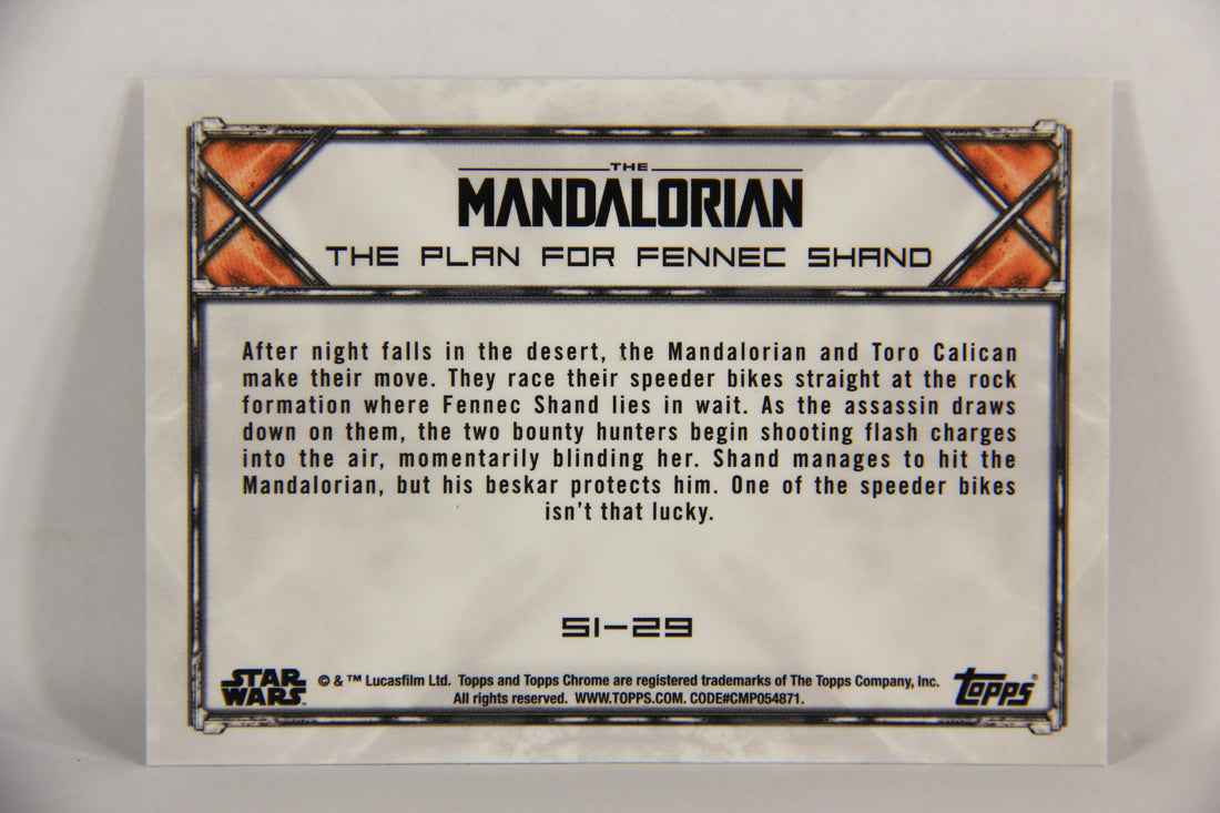 Star Wars 2022 Mandalorian Beskar Card #S1-29 Plan For Fennec Shand Refractor L018889
