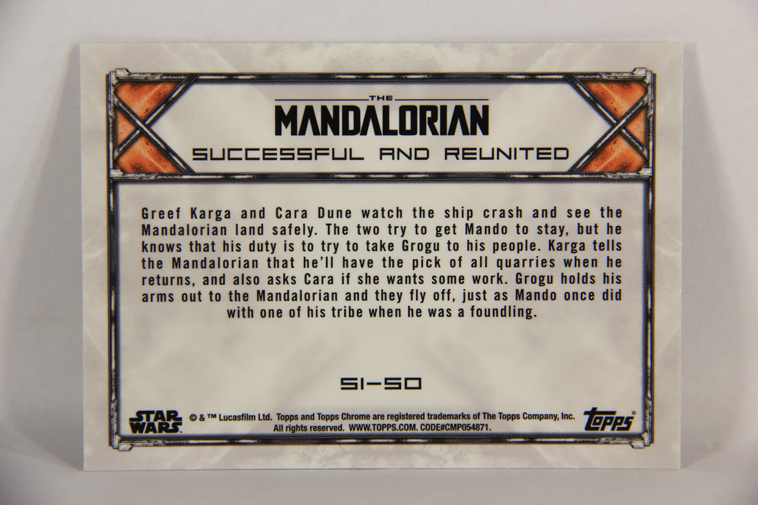 Star Wars 2022 Mandalorian Beskar Edition Card #S1-50 Successful And Reunited L018891
