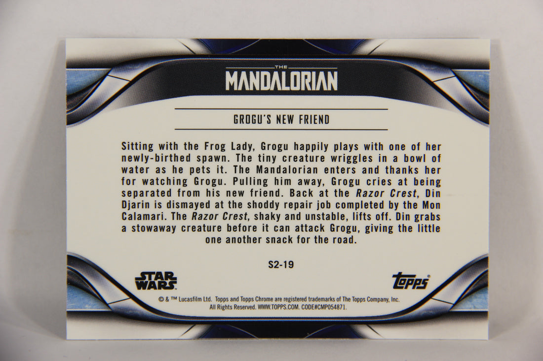 Star Wars 2022 Mandalorian Beskar Edition Card #S2-19 Grogu's New Friend L018893