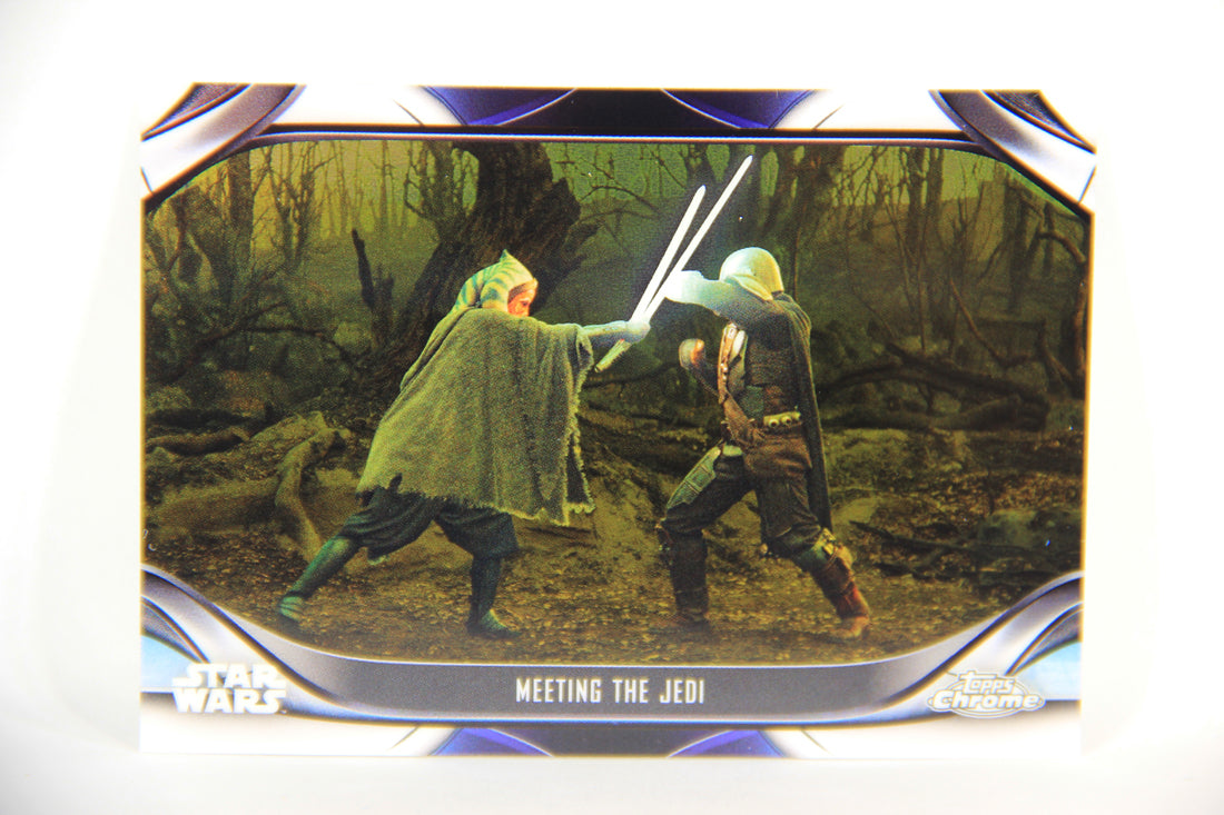 Star Wars 2022 Mandalorian Beskar Edition Card #S2-28 Meeting The Jedi L018894