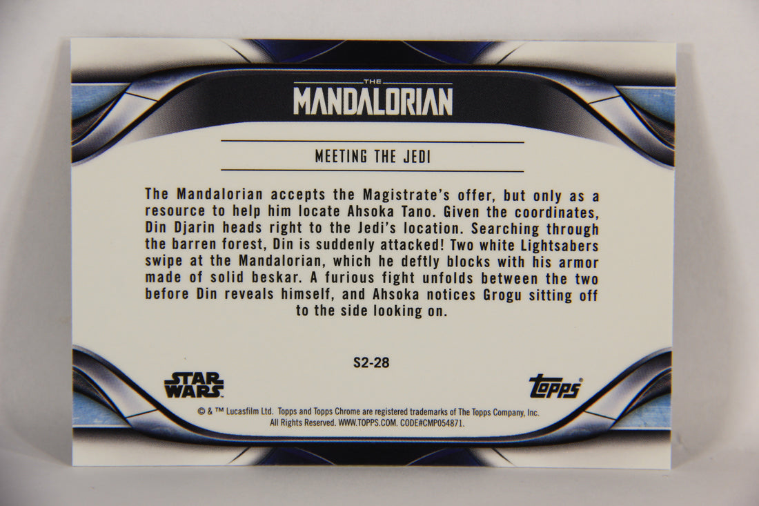 Star Wars 2022 Mandalorian Beskar Edition Card #S2-28 Meeting The Jedi L018894