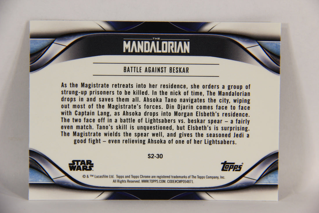 Star Wars 2022 Mandalorian Beskar Card #S2-30 Battle Against Beskar Refractor L018895