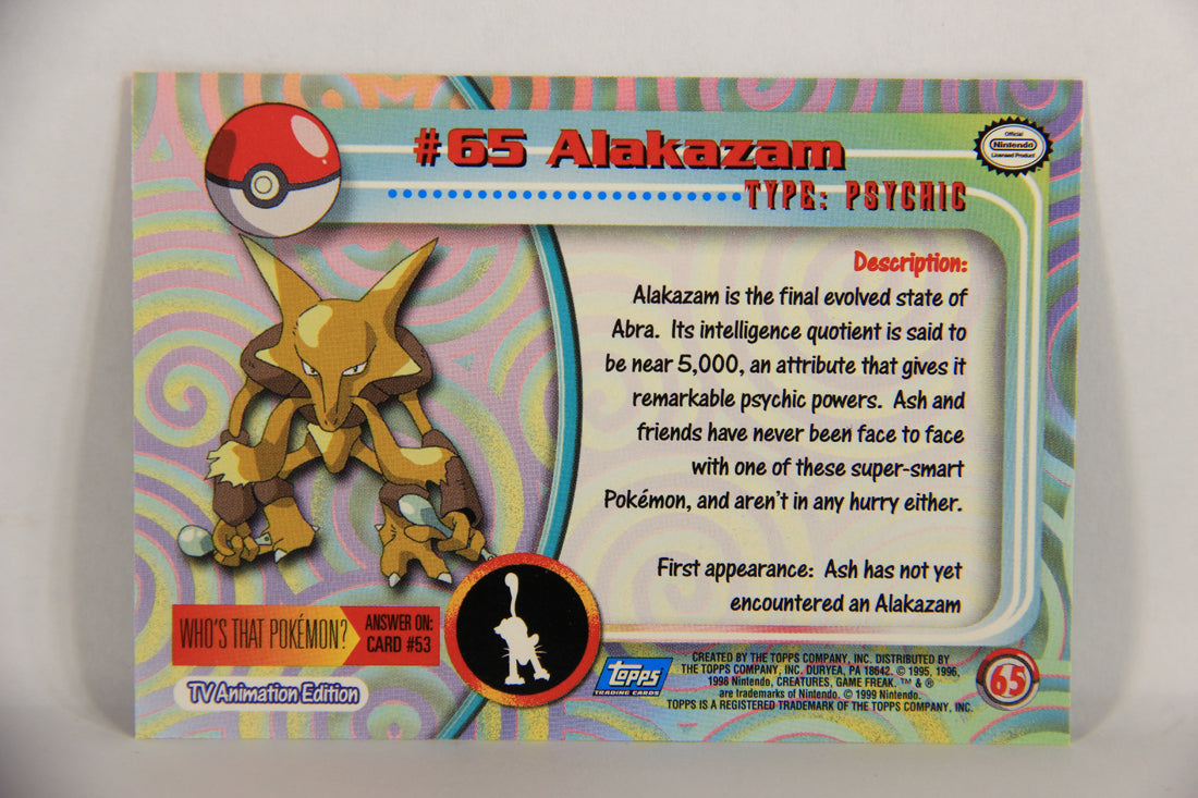 Pokémon Card Alakazam #65 TV Animation Blue Logo 1st Print ENG L018926