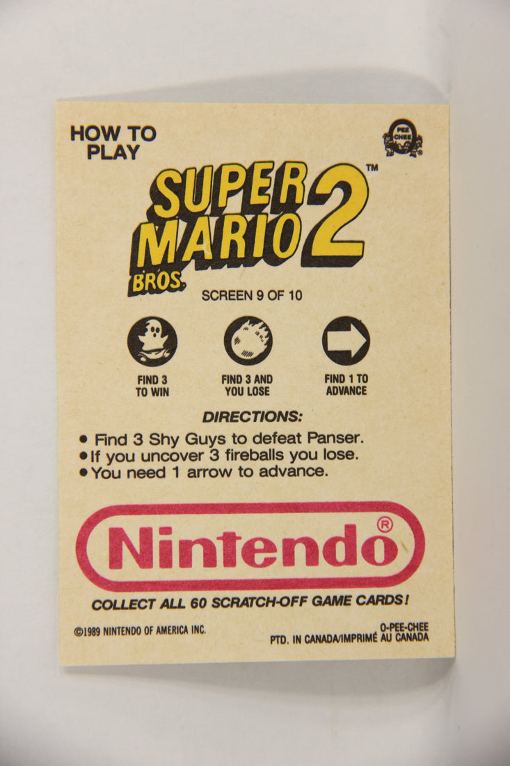 Super Mario Bros 2 Nintendo 1989 Scratch-Off Card Screen #9 Of 10 ENG L018941