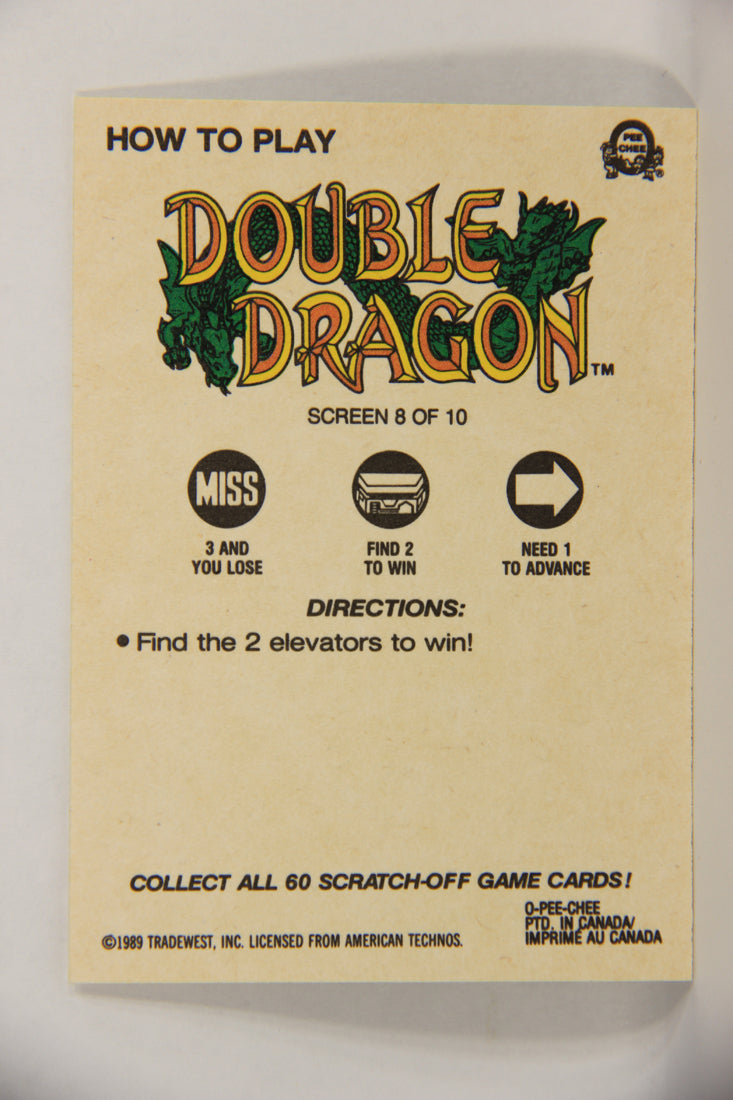 Nintendo Double Dragon 1989 Scratch-Off Card Screen #8 Of 10 ENG L018947