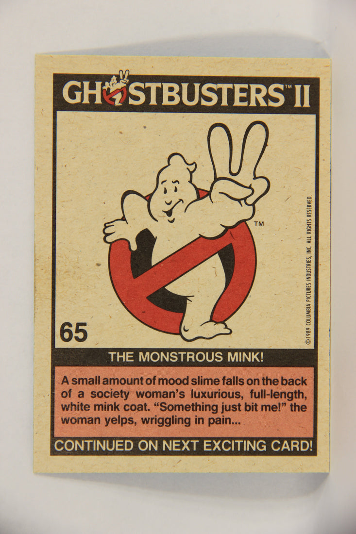Ghostbusters II 1989 Trading Card #65 The Monstrous Mink L018955