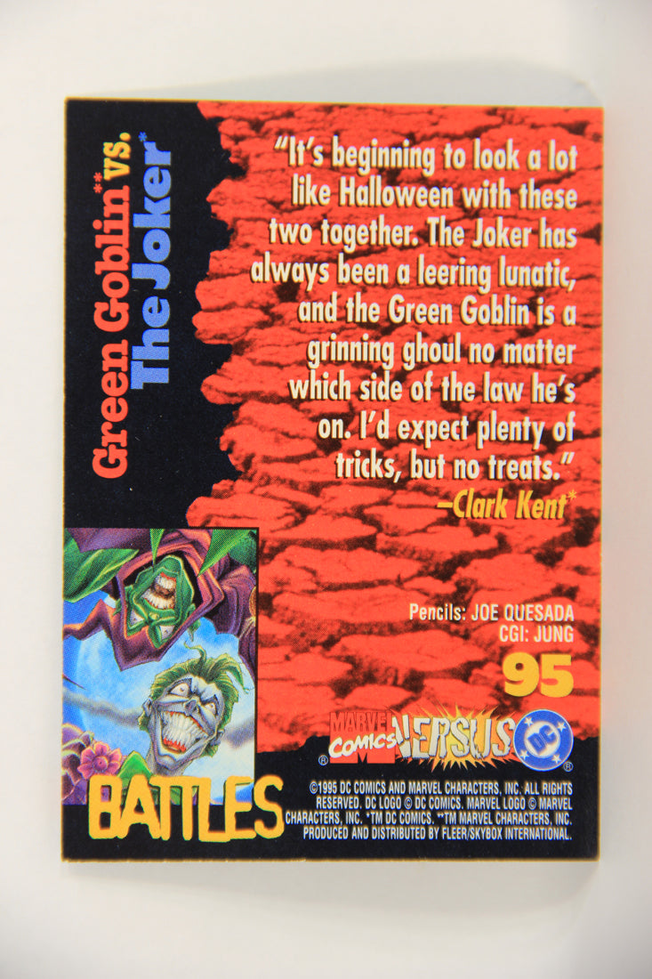 DC Versus Marvel Comics 1995 Trading Card #95 Green Goblin Vs The Joker ENG L018960