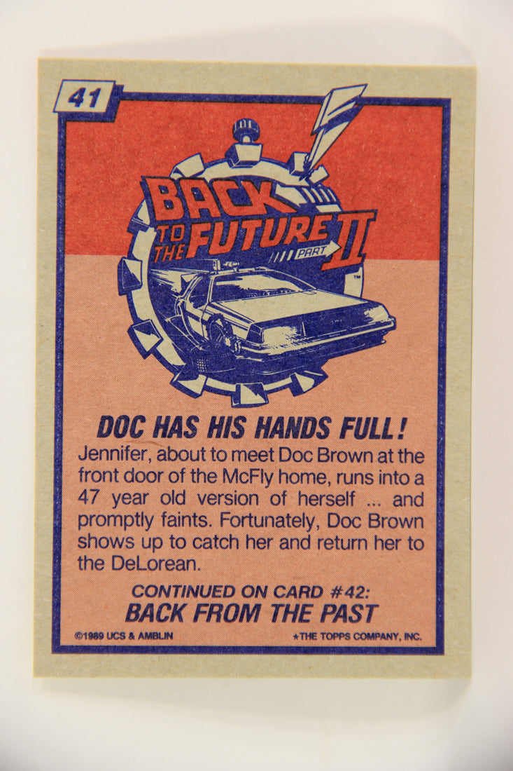 Back To The Future II 1989 Trading Card #41 Doc Has His Hands Full L018966