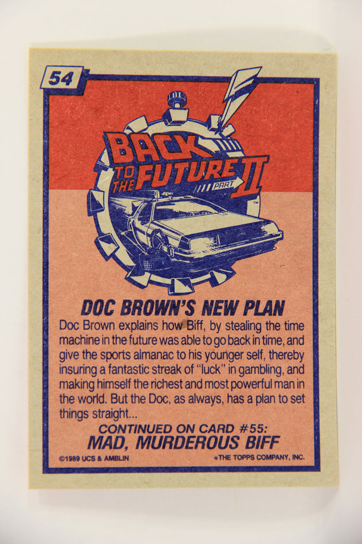 Back To The Future II 1989 Trading Card #54 Doc Brown's New Plan L018967