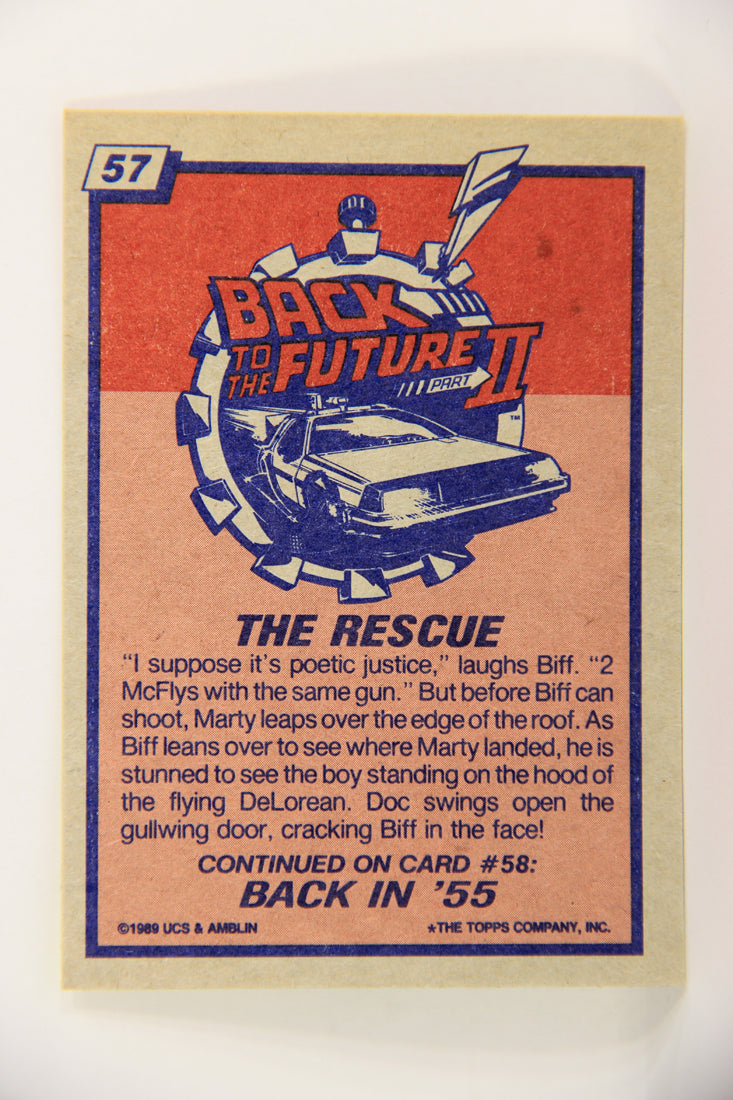 Back To The Future II 1989 Trading Card #57 The Rescue L018969