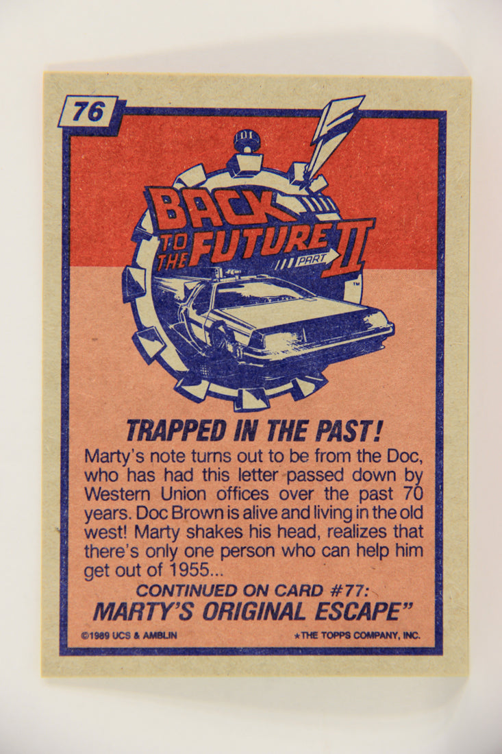 Back To The Future II 1989 Trading Card #76 Trapped In The Past L018970