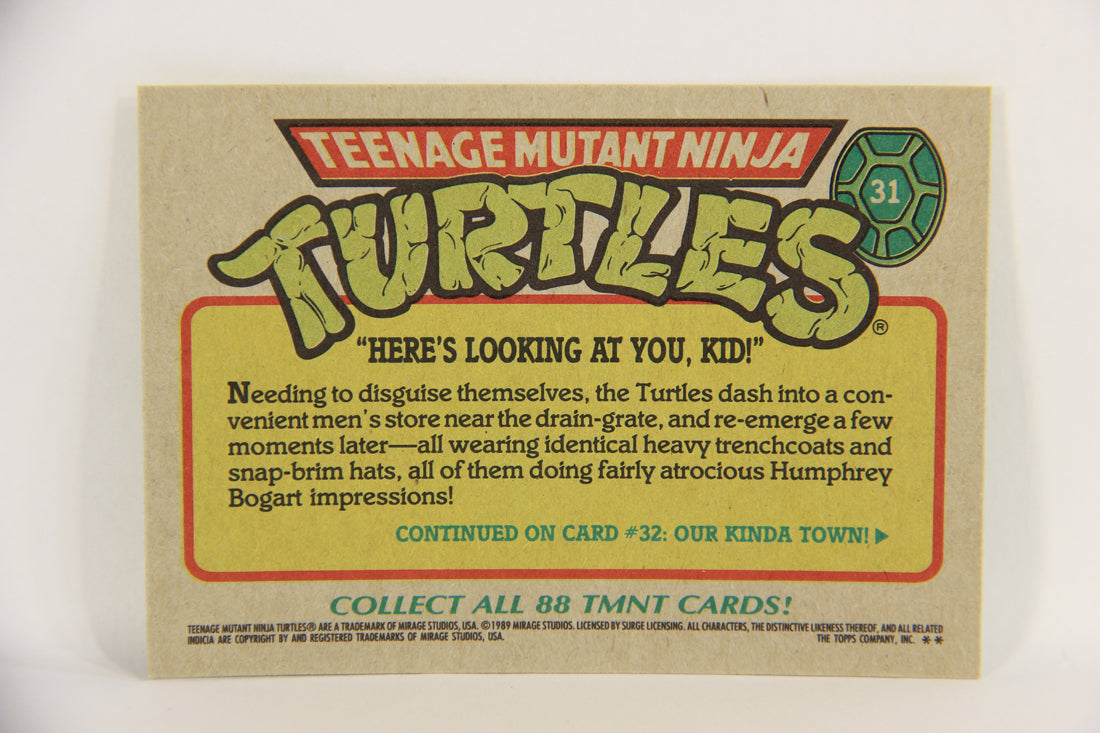Teenage Mutant Ninja Turtles 1989 Trading Card #31 Here's Looking At You Kid ENG L018976