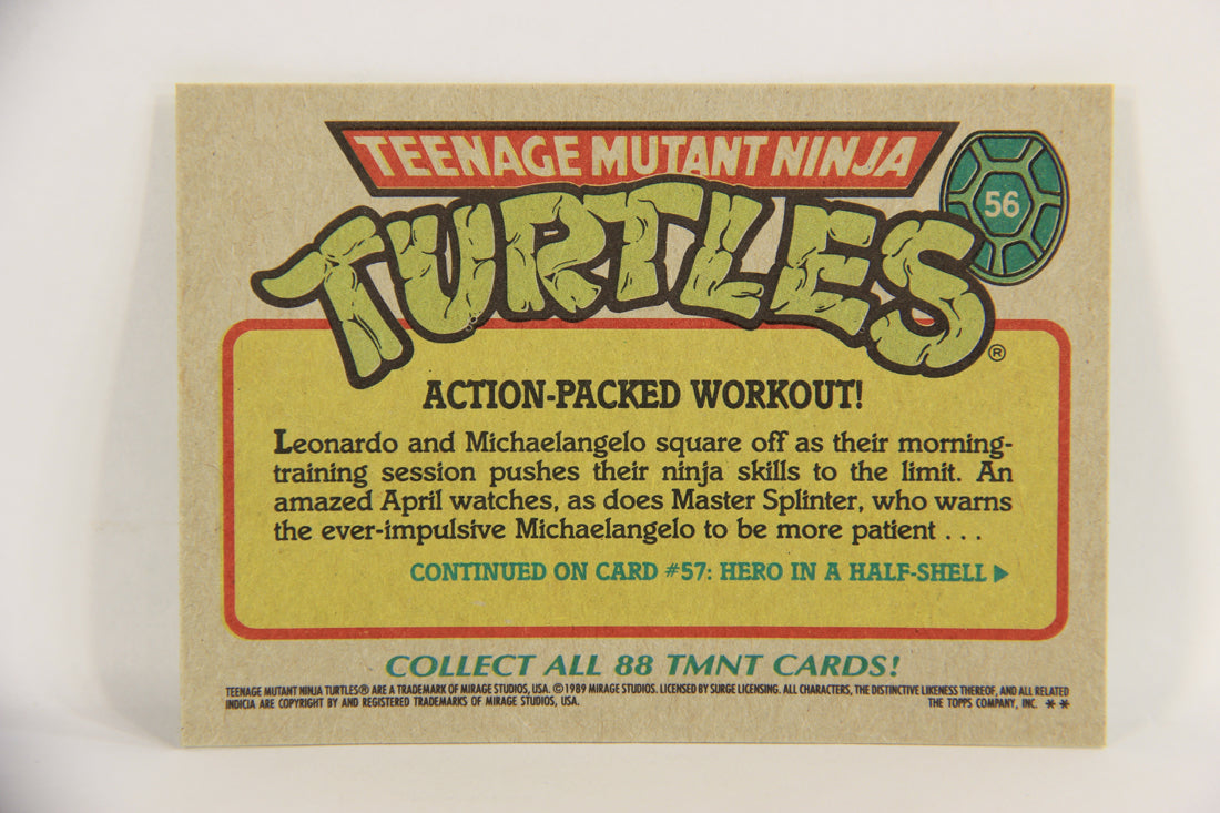 Teenage Mutant Ninja Turtles 1989 Trading Card #56 Action-Packed Workout ENG L018980