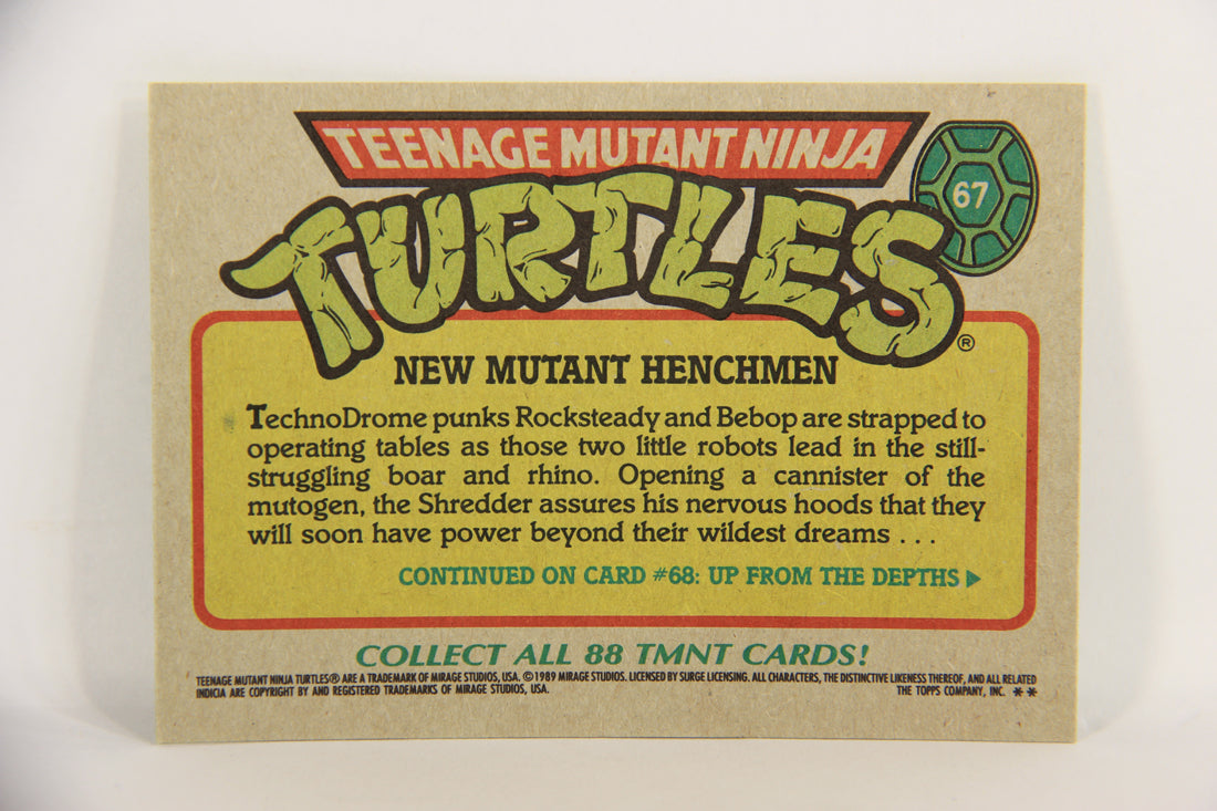 Teenage Mutant Ninja Turtles 1989 Trading Card #67 New Mutant Henchmen ENG L018983
