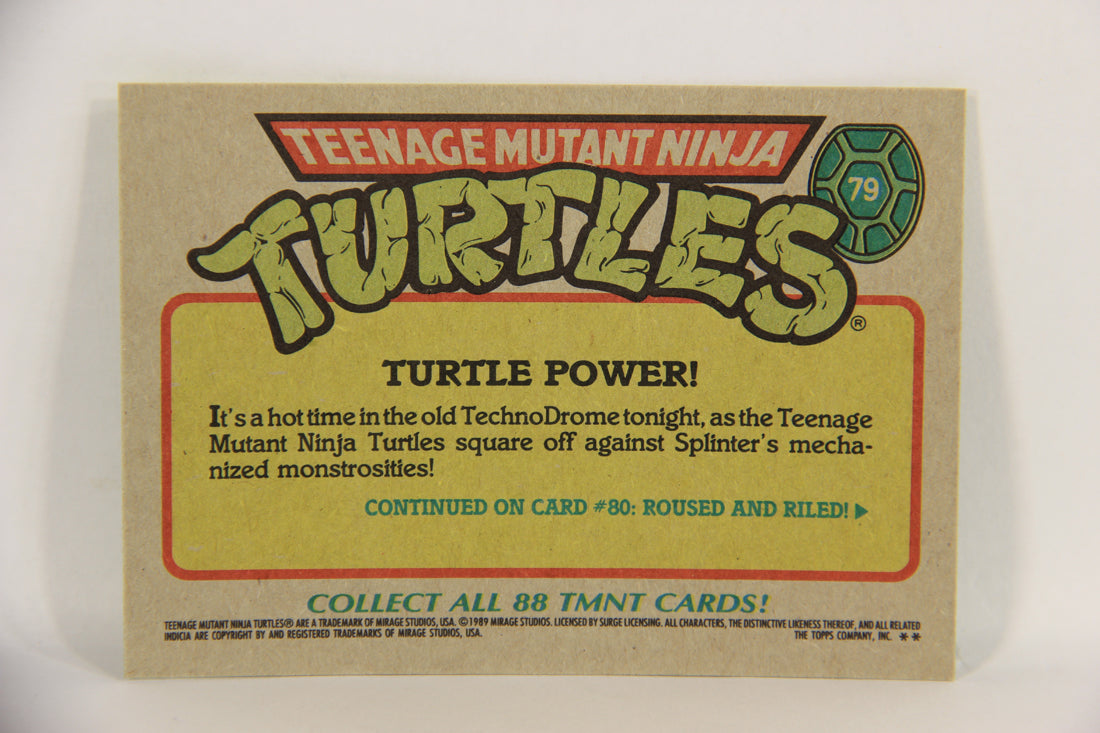 Teenage Mutant Ninja Turtles 1989 Trading Card #79 Turtle Power ENG L018984