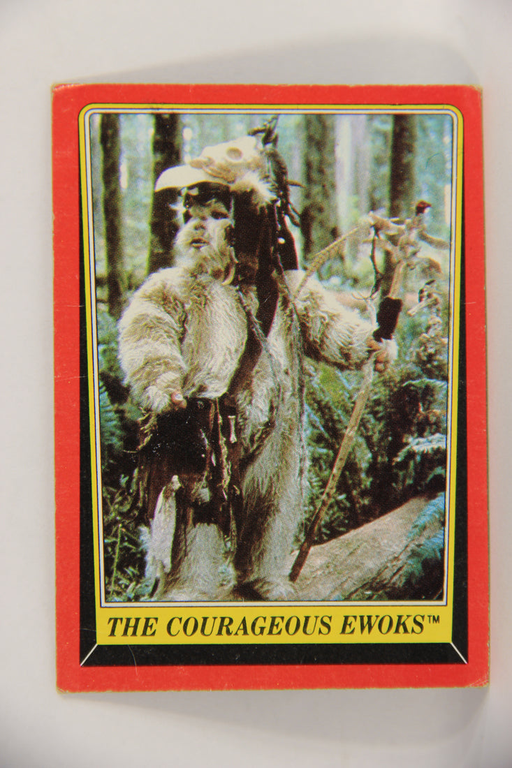 Star Wars ROTJ 1983 Trading Card #103 The Courageous Ewoks ENG Topps L018990