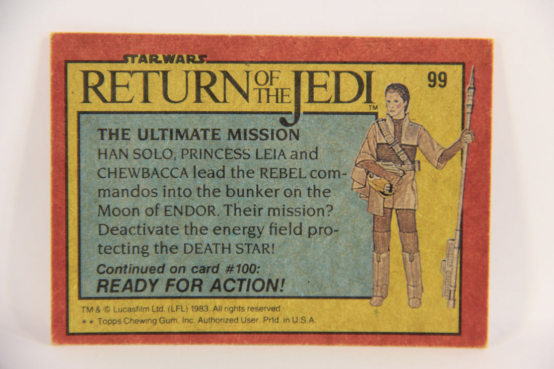 Star Wars ROTJ 1983 Trading Card #99 The Ultimate Mission ENG Topps L018991