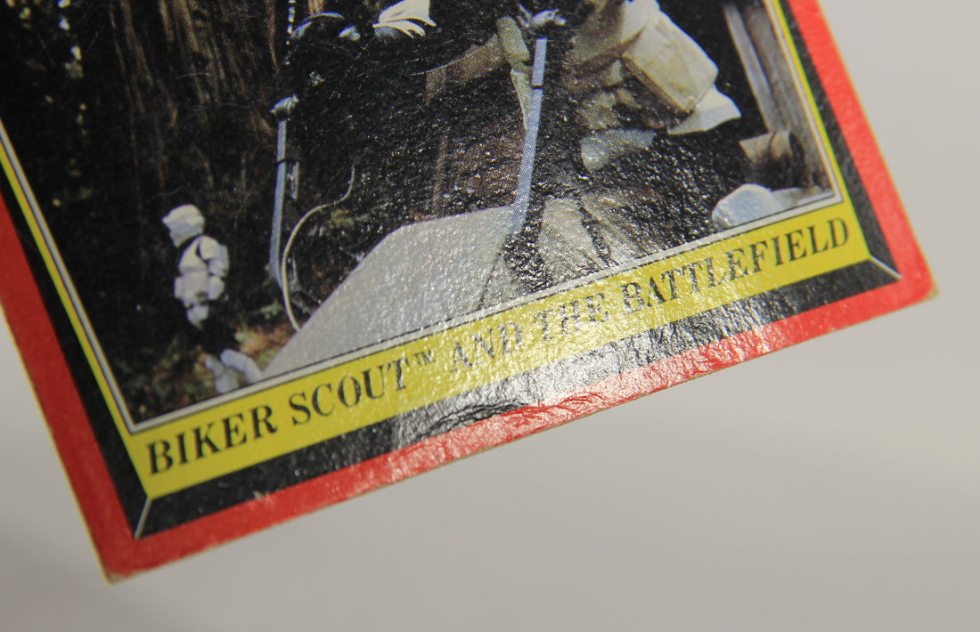 Star Wars ROTJ 1983 Trading Card #97 Biker Scout And The Battlefield ENG Topps L018992