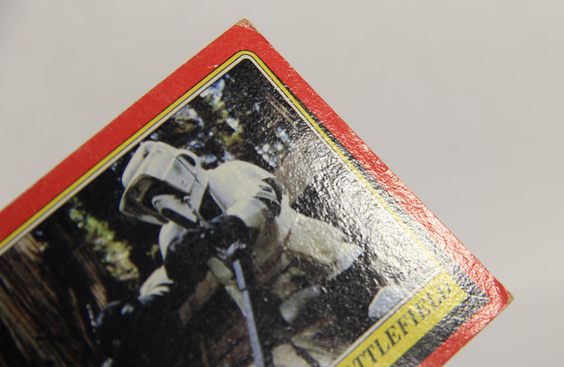Star Wars ROTJ 1983 Trading Card #97 Biker Scout And The Battlefield ENG Topps L018992