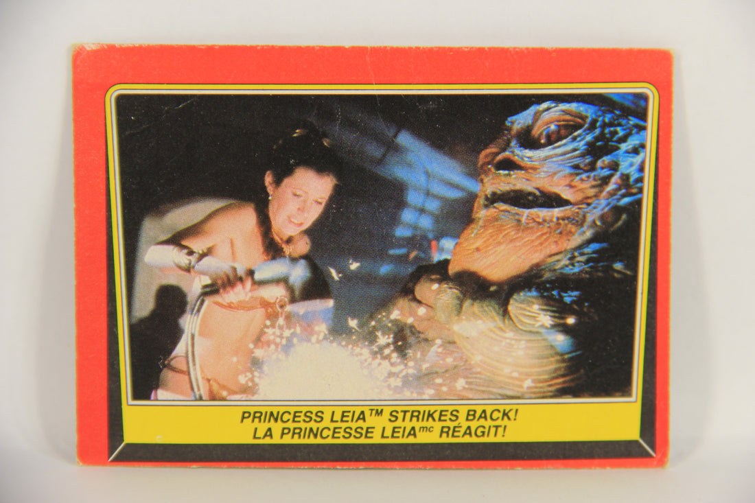 Star Wars ROTJ 1983 Trading Card #45 Princess Leia Strikes Back FR-ENG Canada L019003