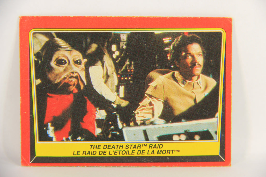 Star Wars ROTJ 1983 Trading Card #123 The Death Star Raid FR-ENG Canada L019022