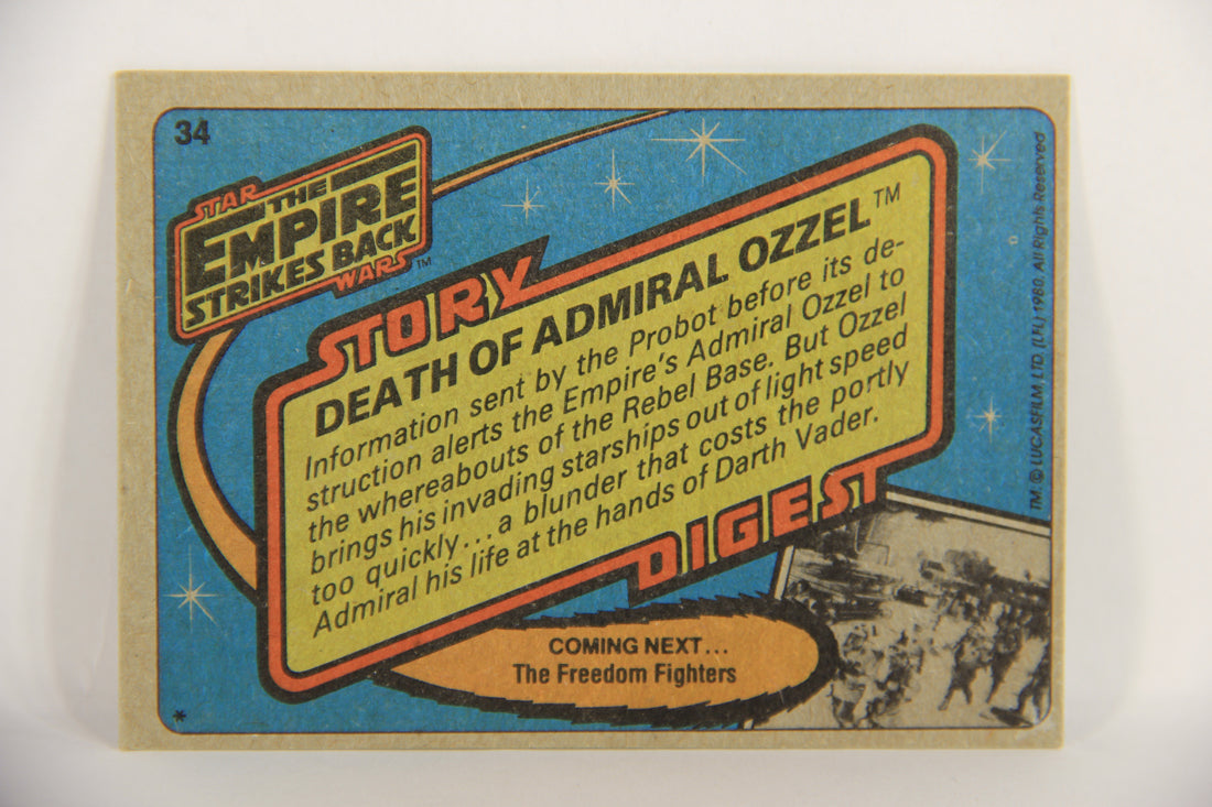 Star Wars Empire Strikes Back Card #34 Death Of Admiral Ozzel ENG L019025