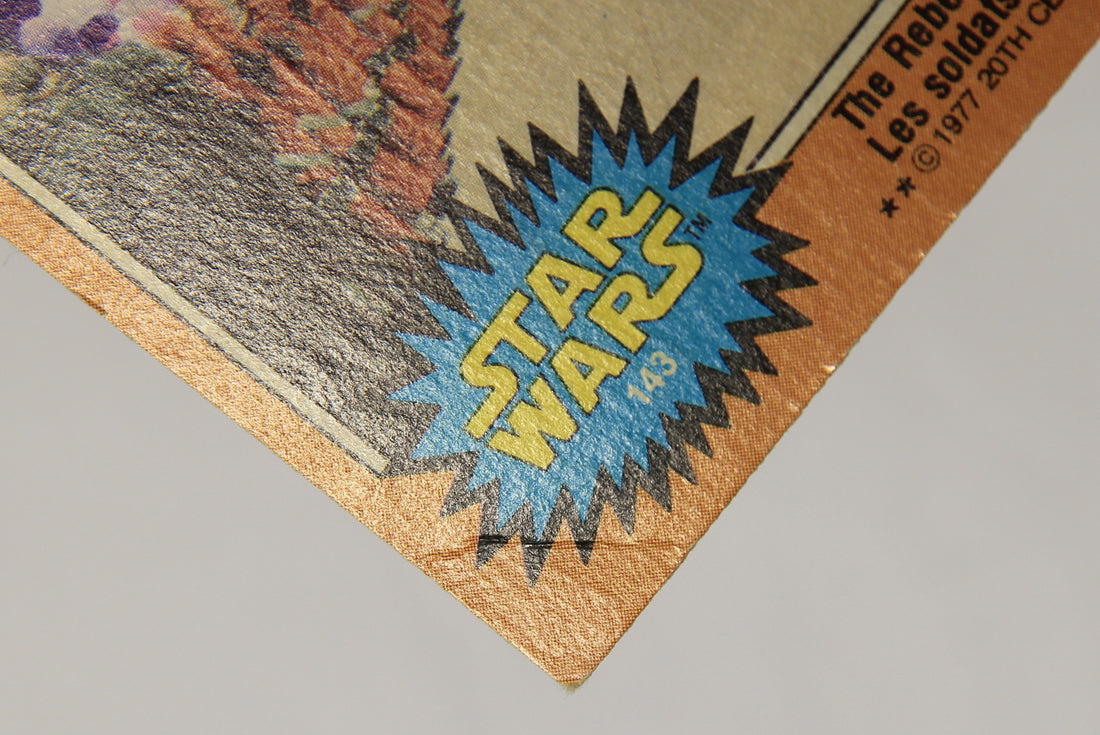 Star Wars 1977 Trading Card #143 The Rebel Troops Rare Printing Error FR-ENG L019049