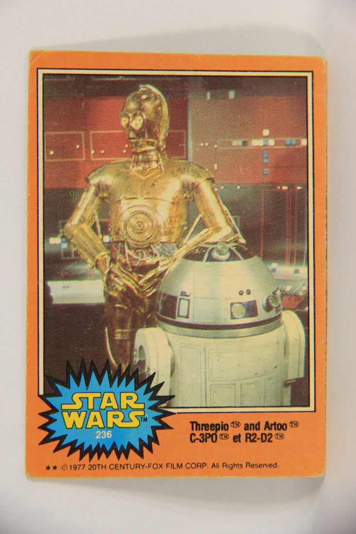 Star Wars 1977 Trading Card #236 Threepio And Artoo FR-ENG OPC L019061