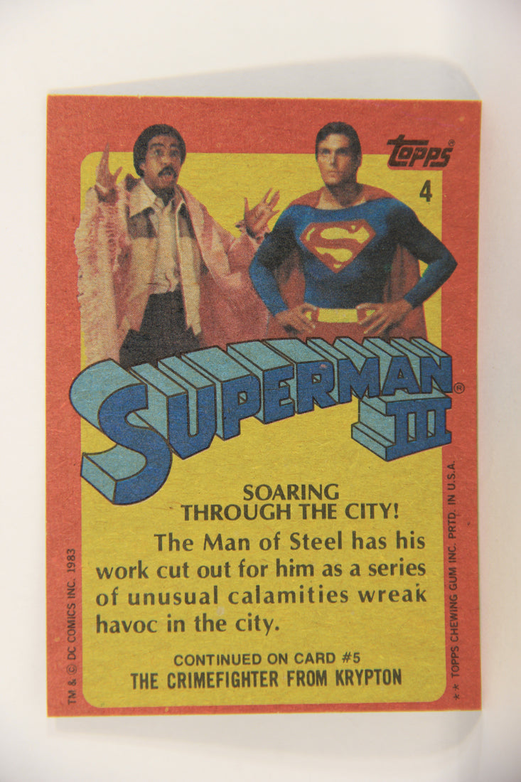 Superman 3 Topps 1983 Trading Card #4 Soaring Through The City ENG L019069