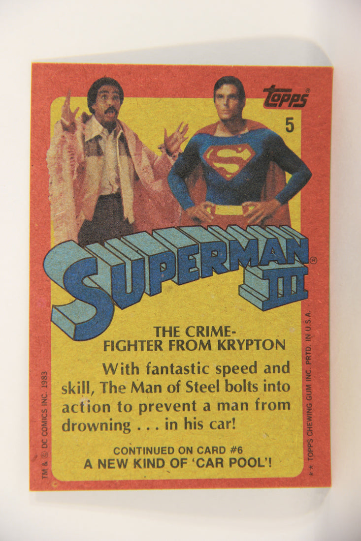 Superman 3 Topps 1983 Trading Card #5 The Crime-Fighter From Krypton ENG L019070