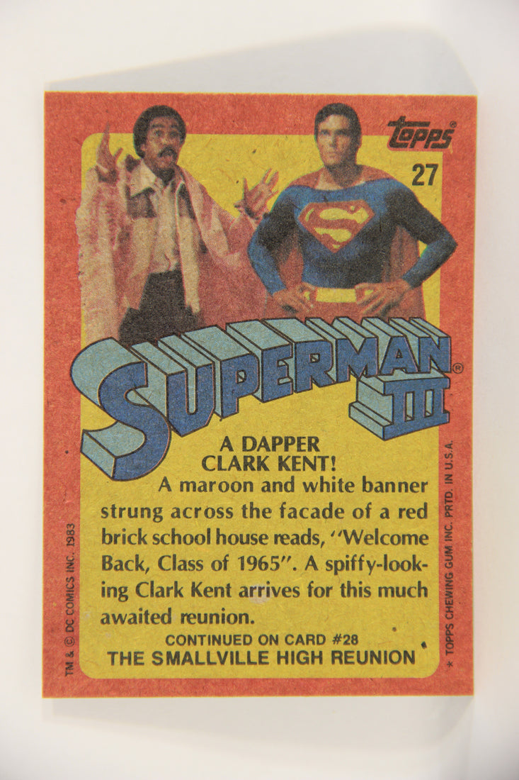 Superman 3 Topps 1983 Trading Card #27 A Dapper Clark Kent ENG L019092