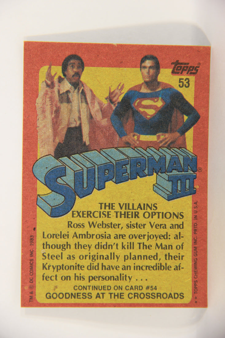 Superman 3 Topps 1983 Trading Card #53 The Villains Exercise Their Options ENG L019118