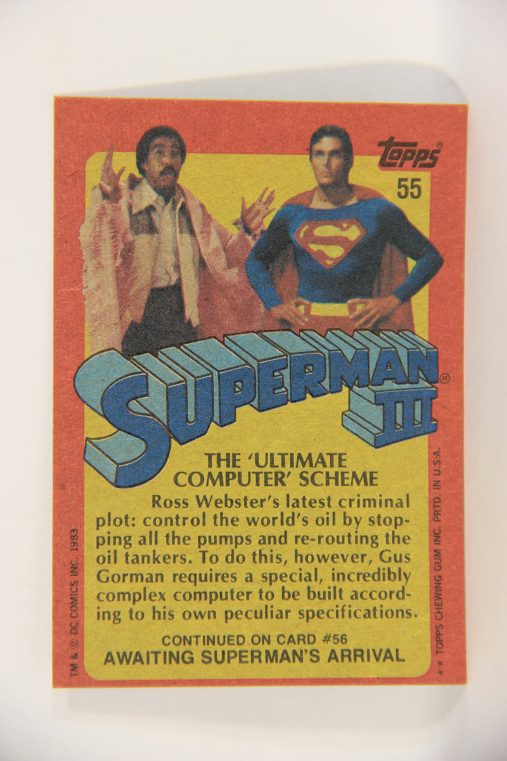 Superman 3 Topps 1983 Trading Card #55 The Ultimate Computer Scheme ENG L019120