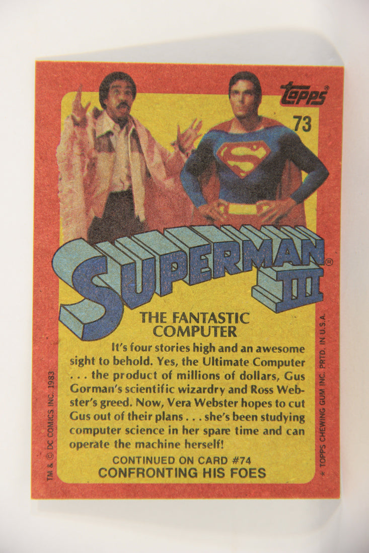 Superman 3 Topps 1983 Trading Card #73 The Fantastic Computer ENG L019138
