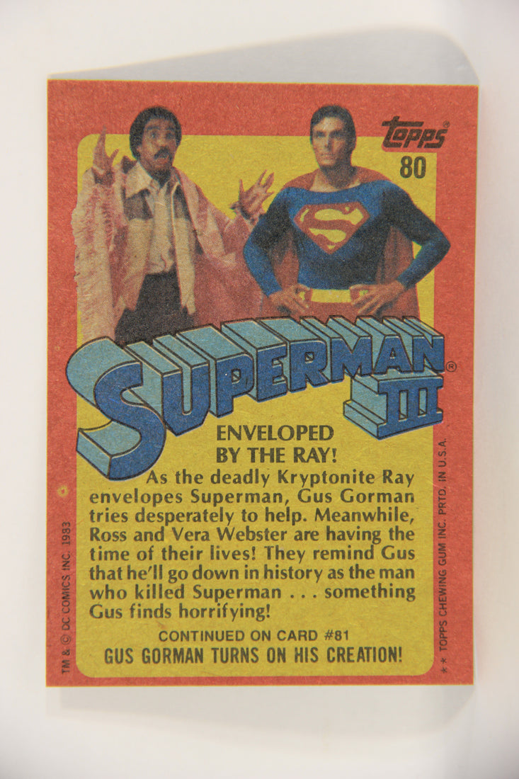 Superman 3 Topps 1983 Trading Card #80 Enveloped By The Ray ENG L019145