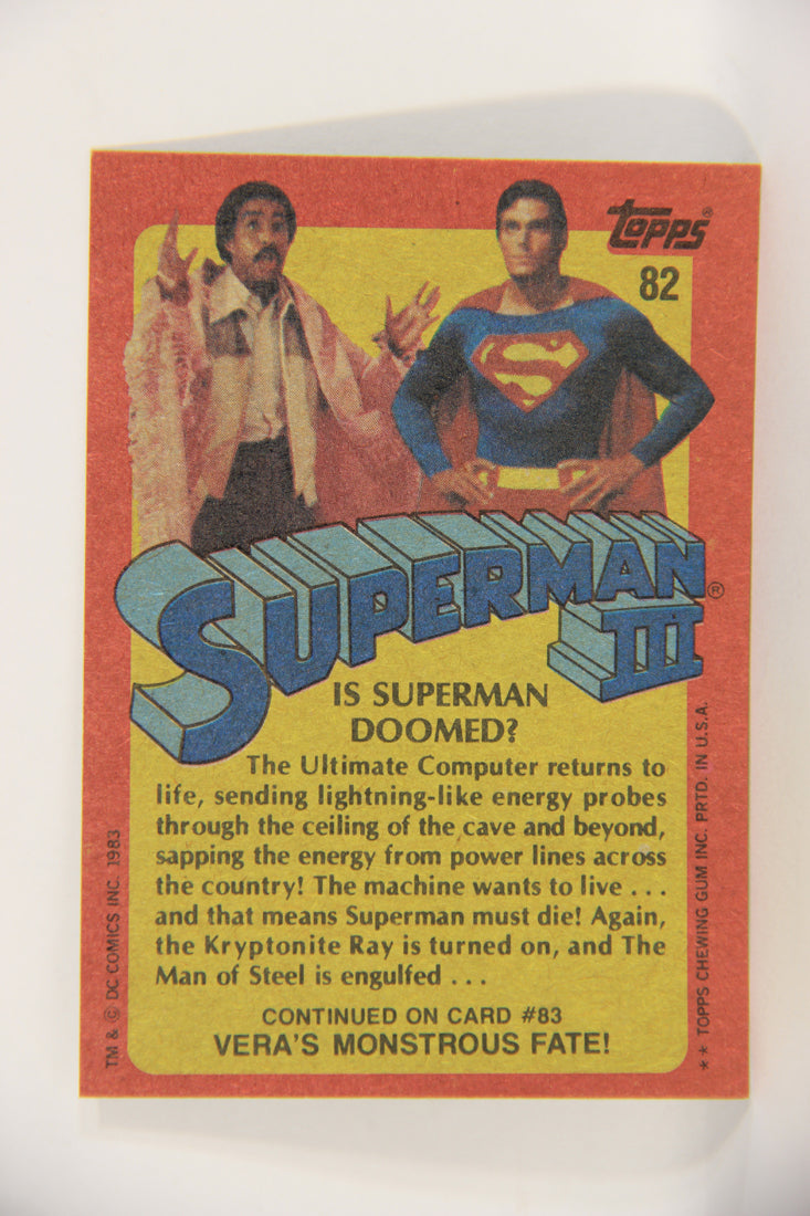 Superman 3 Topps 1983 Trading Card #82 Is Superman Doomed ENG L019147
