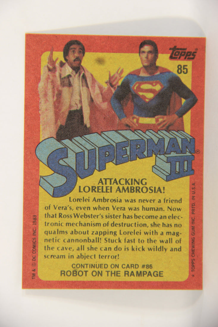 Superman 3 Topps 1983 Trading Card #85 Attacking Lorelei Ambrosia ENG L019150