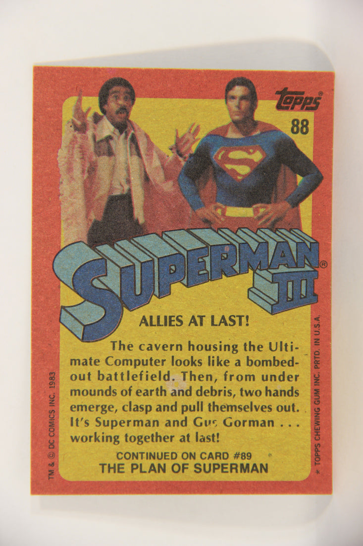 Superman 3 Topps 1983 Trading Card #88 Allies At Last ENG L019153